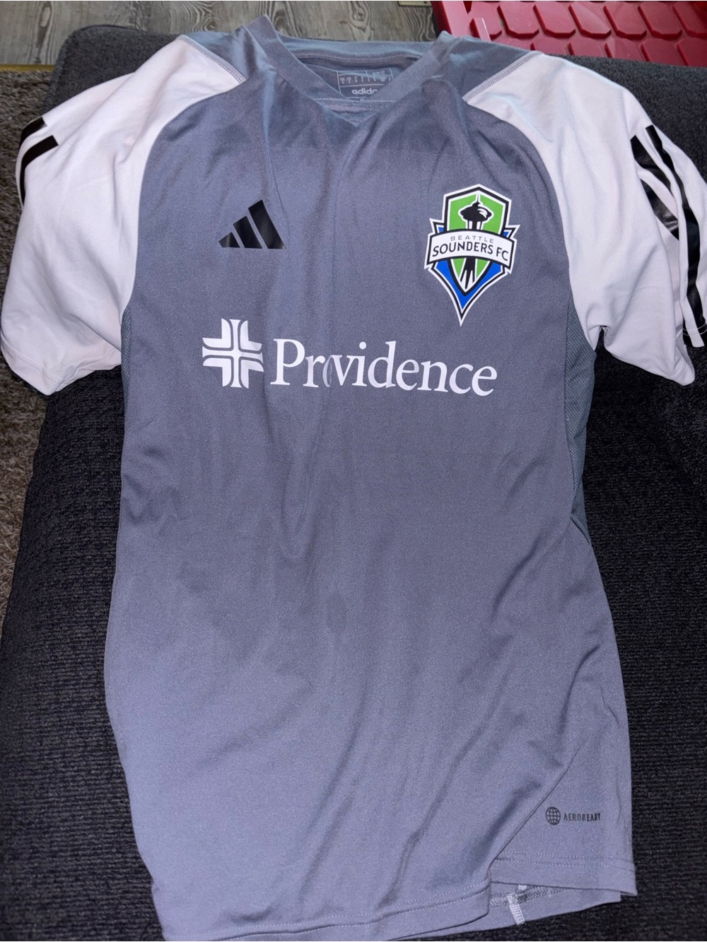 Men's Seattle Sounders FC adidas Gray 2024 AEROREADY Training Jersey
